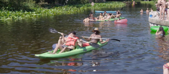 couple in kayak on Fl Spring